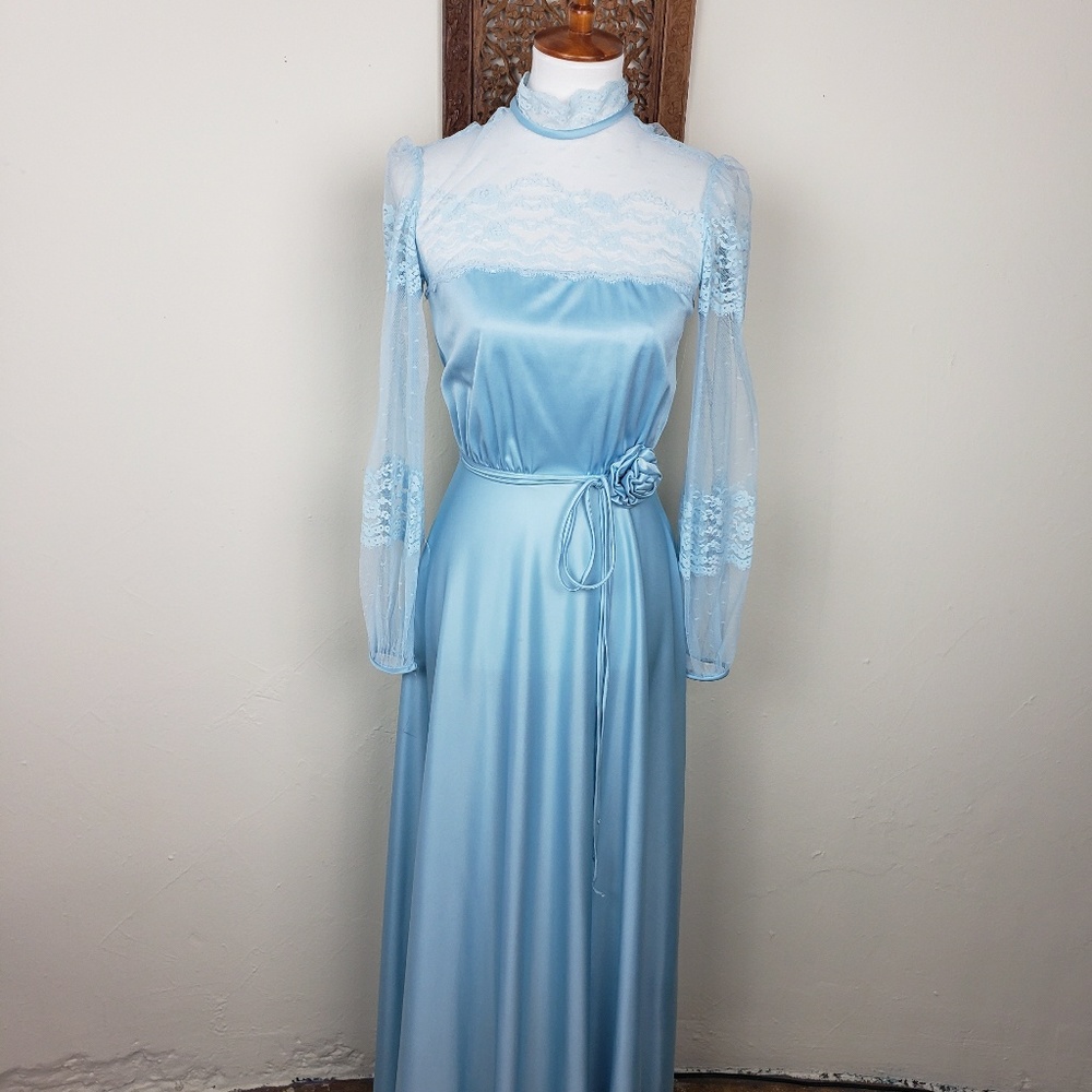 Vintage blue gown, 1980s